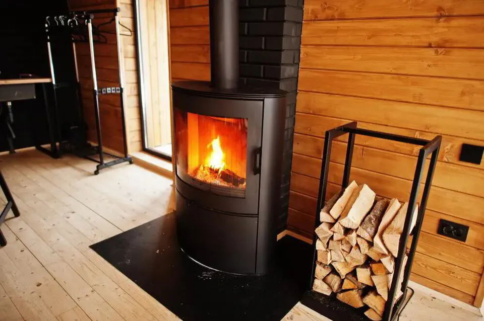 Leak test solution applied to a new gas fitting at a fireplace