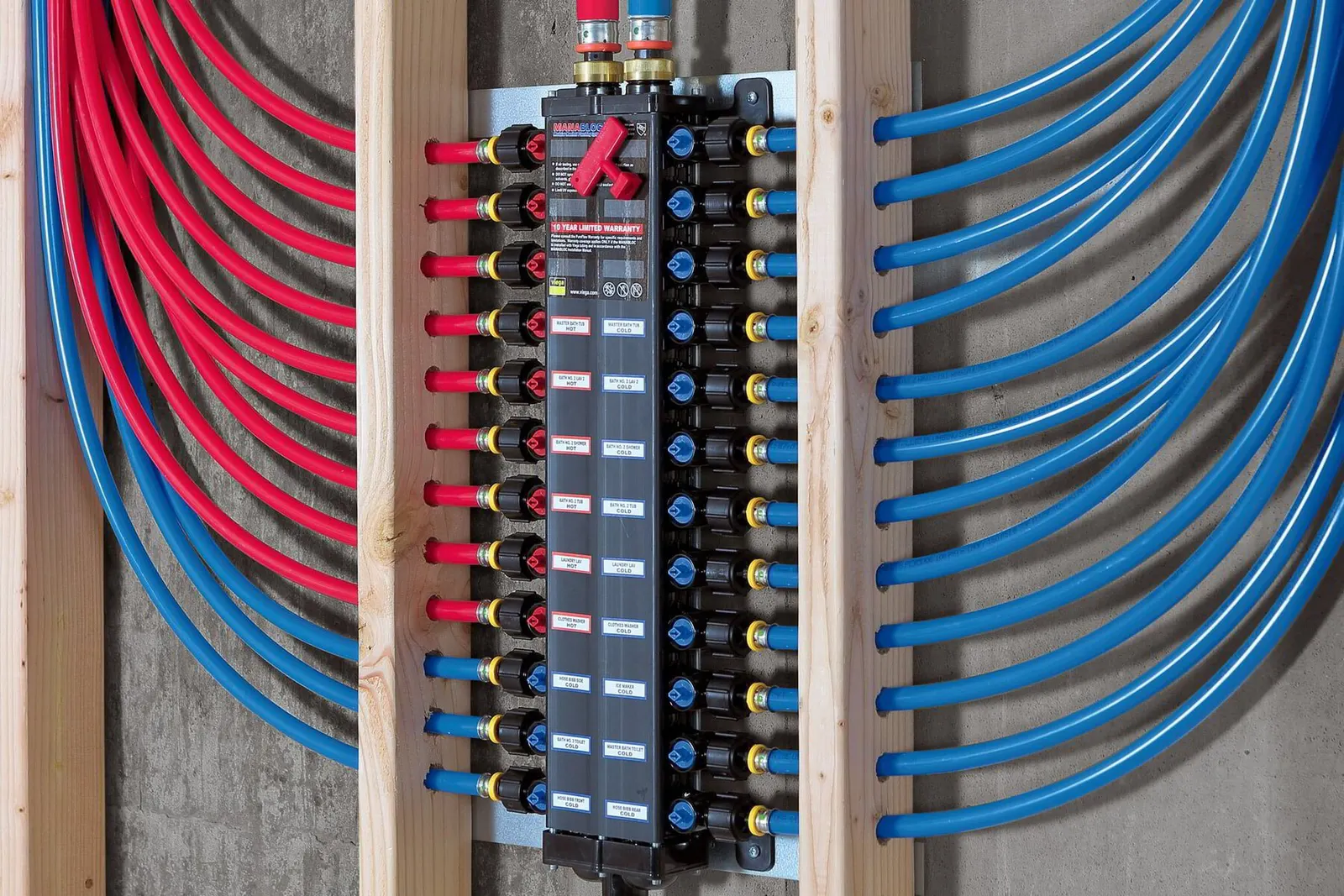 Improperly crimped PEX fitting found in an Alliance, Ohio basement